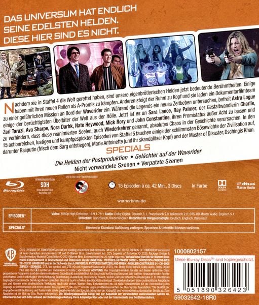 Produktbild: DC's Legends of Tomorrow: Staffel 5 [4 BRs]