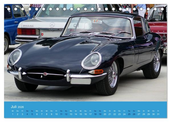 Produktbild: Jaguar E-Type Memorial (Tischkalender 2026 DIN A5 quer), CALVENDO Monatskalender