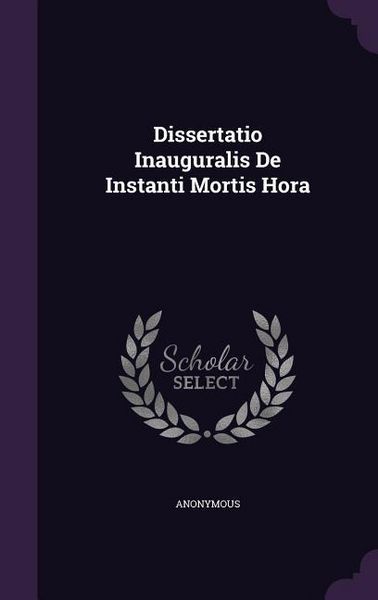 Produktbild: Dissertatio Inauguralis De Instanti Mortis Hora