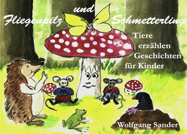Fliegenpilz und Schmetterling