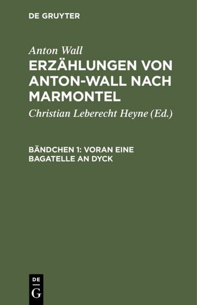 Produktbild: Voran eine Bagatelle an Dyck