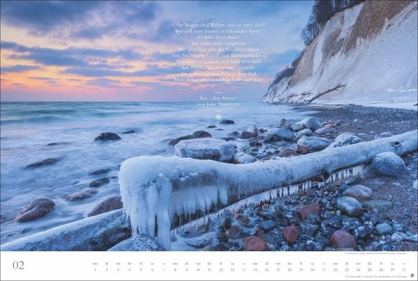 Produktbild: Deutschlands K&uuml;sten - Ein literarischer Spaziergang Kalender 2027 - Ein literarischer Spaziergang