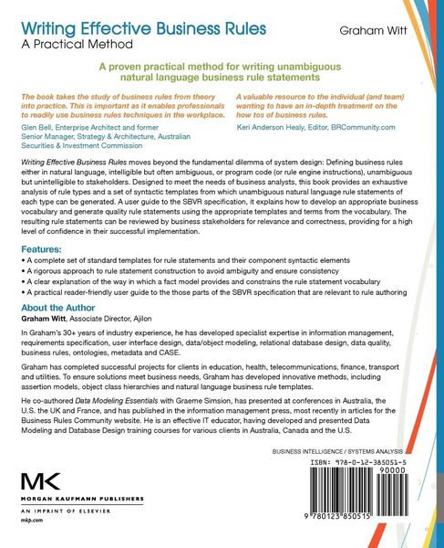 Produktbild: Writing Effective Business Rules