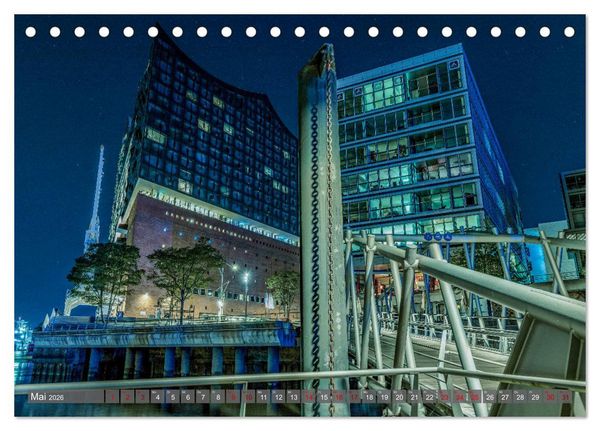 Produktbild: Hamburg City Vibes (Tischkalender 2026 DIN A5 quer), CALVENDO Monatskalender