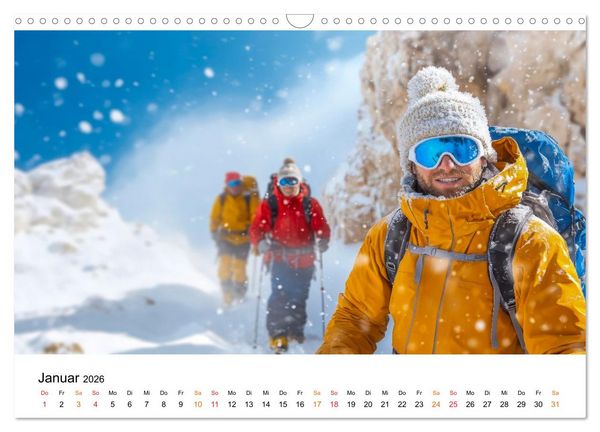 Produktbild: Unser Winter - Flocken, Fun und Freunde (Wandkalender 2026 DIN A3 quer), CALVENDO Monatskalender