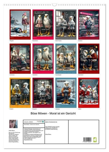 Produktbild: B&ouml;se M&ouml;wen - Moral ist ein Ger&uuml;cht (Wandkalender 2027 DIN A2 hoch), CALVENDO Monatskalender