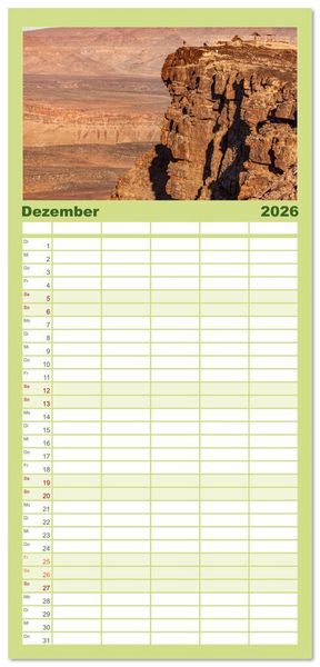 Produktbild: Familienplaner 2026 - Afrika - Namibia mit 5 Spalten (Wandkalender, 21 x 45 cm) CALVENDO