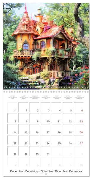 Produktbild: Enchanted Cabins (Wall Calendar 2026 12 &times; 12 Inch) CALVENDO 12 Month Wall Calendar