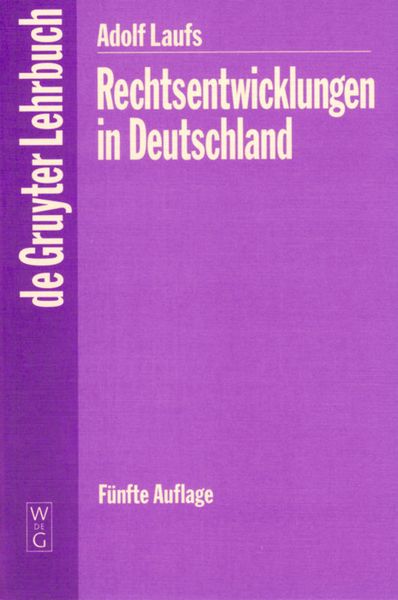 Produktbild: Rechtsentwicklungen in Deutschland