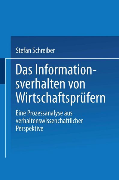 Produktbild: Das Informationsverhalten von Wirtschaftspr&uuml;fern