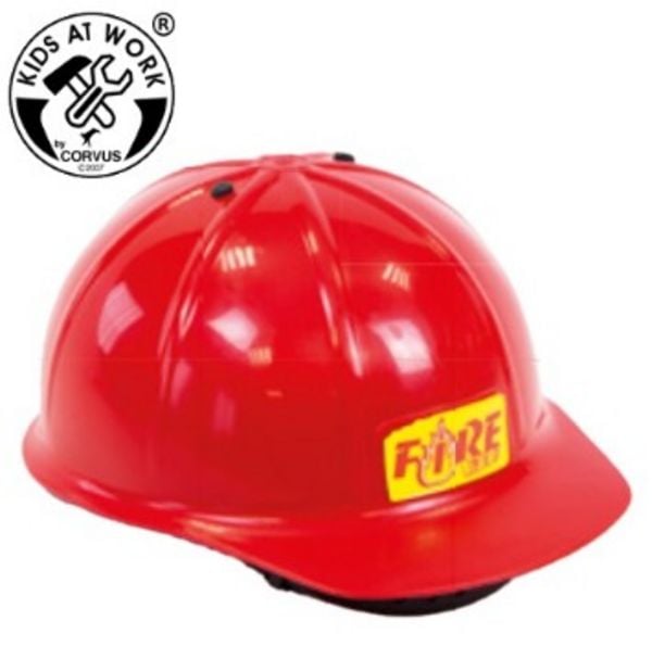 CORVUS A600014 - Kids at work: Feuerwehrhelm, rot, Kunststoff