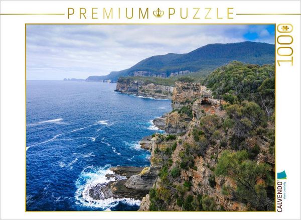 CALVENDO Puzzle Waterfall Bay, Tasman Peninsula | 1000 Teile Lege-Größe 64x48cm Foto-Puzzle für glückliche Stunden