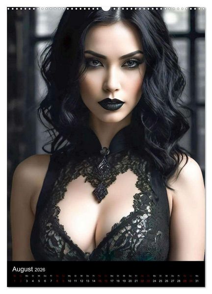 Produktbild: Wunderschöne Gothic Divas (Wandkalender 2026 DIN A2 hoch), CALVENDO Monatskalender