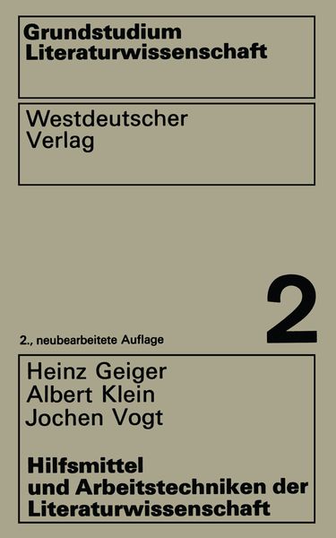 Produktbild: Hilfsmittel und Arbeitstechniken der Literaturwissenschaft