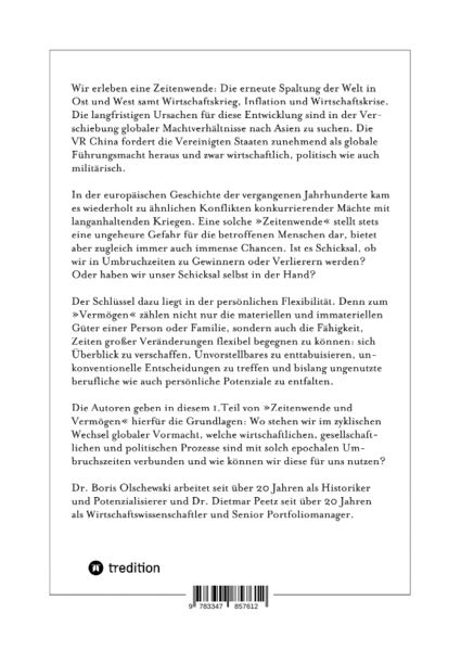 Produktbild: Zeitenwende und Verm&ouml;gen. Chancen &middot; Entscheidungen &middot; Lebensqualit&auml;t. Teil 1: Best&auml;ndig ist allein der Wandel