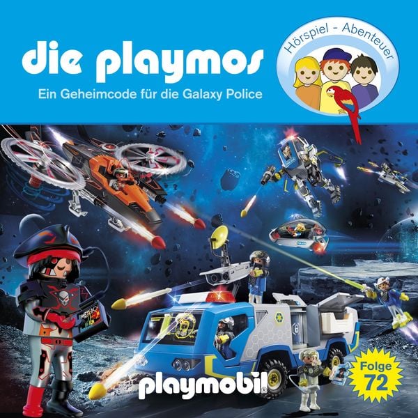 Produktbild: Die Playmos - Das Original Playmobil Hörspiel, Folge 72: Ein Geheimcode für die Galaxy Police