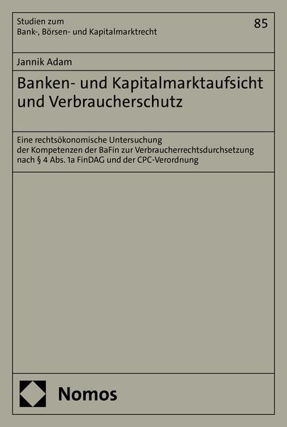 Produktbild: Banken- und Kapitalmarktaufsicht und Verbraucherschutz