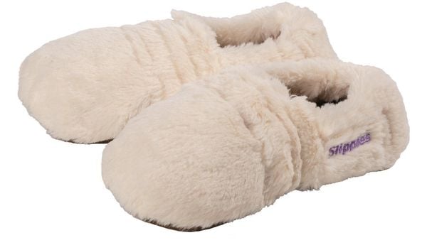 Warmies 3050 - Slippies™ Deluxe creme Plush, Gr. 36-40, Wärmestoffschuhe