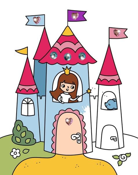 Produktbild: Mein erster Malblock mit Glitzersteinchen &ndash; Zauberprinzessin