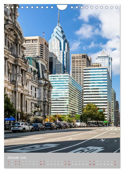 Produktbild: PHILADELPHIA Besondere Augenblicke erleben (Wandkalender 2026 DIN A4 hoch), CALVENDO Monatskalender