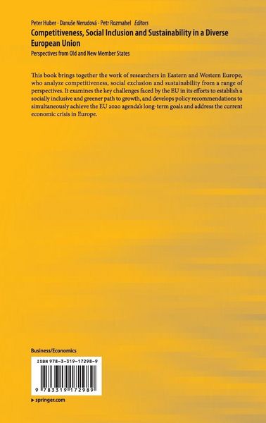 Produktbild: Competitiveness, Social Inclusion and Sustainability in a Diverse European Union