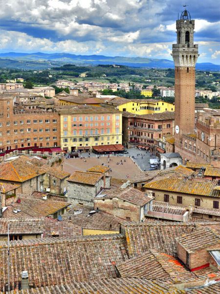 Produktbild: CALVENDO Puzzle Piazza del Campo mit Glockenturm in Siena | 1000 Teile Lege-Gr&ouml;&szlig;e 64x48cm Foto-Puzzle f&uuml;r gl&uuml;ckliche Stunden