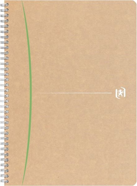 Produktbild: OXFORD Notizbuch Touareg A4, liniert, 180 Seiten, recyceltes Papier, Spiralbindung, Einband, Kraftpapier, zuf&auml;llige Farbauswahl sortiert