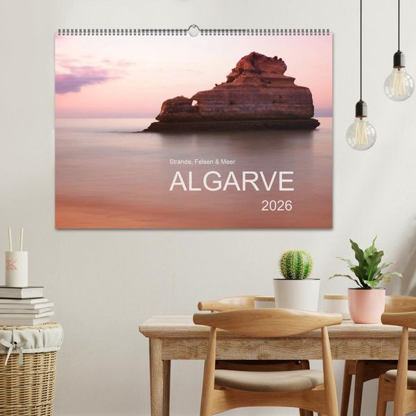 Produktbild: Str&auml;nde, Felsen und Meer - ALGARVE 2026 (Wandkalender 2026 DIN A2 quer), CALVENDO Monatskalender