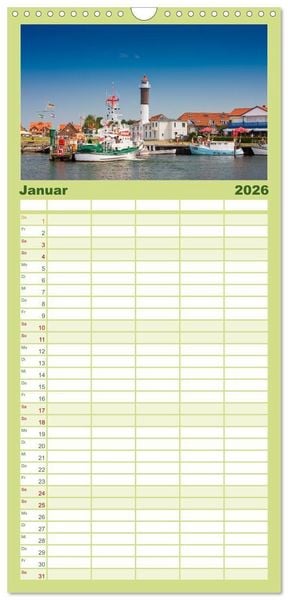 Produktbild: Familienplaner 2026 - Mecklenburg &ndash; Vorpommern, Sch&ouml;nheiten im Land der Ostseek&uuml;ste mit 5 Spalten (Wandkalender, 21 x 45 cm) CALVENDO