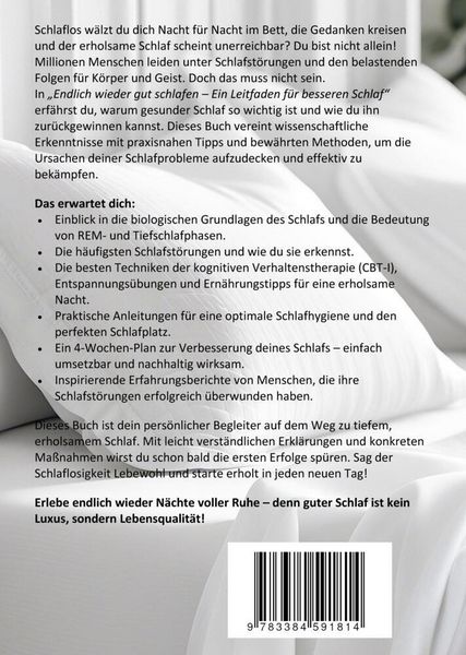 Produktbild: Endlich wieder gut schlafen! Ein Leitfaden f&uuml;r besseren Schlaf.