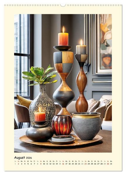 Produktbild: Exquisite Wohnaccessoires. Inspiration f&uuml;r ein stilvolles Zuhause (hochwertiger Premium Wandkalender 2026 DIN A2 hoch), Kunstdruck in Hochglanz