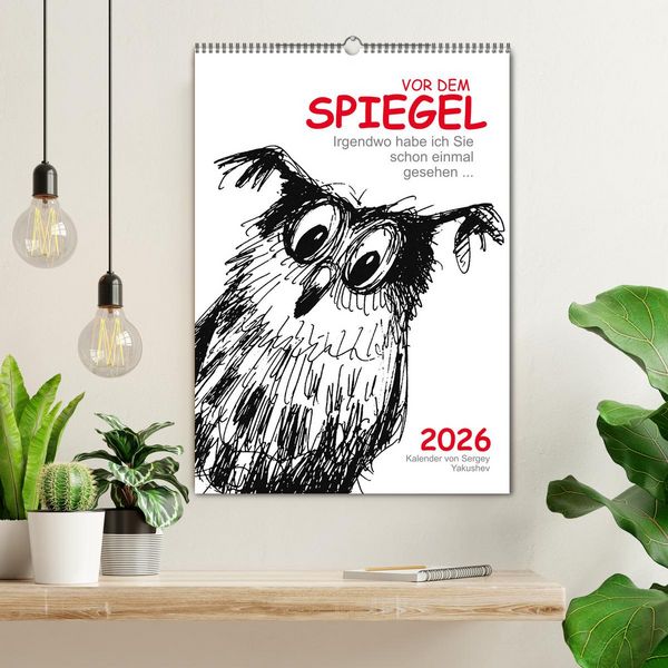 Produktbild: Vor dem Spiegel 2026 (Wandkalender 2026 DIN A2 hoch), CALVENDO Monatskalender