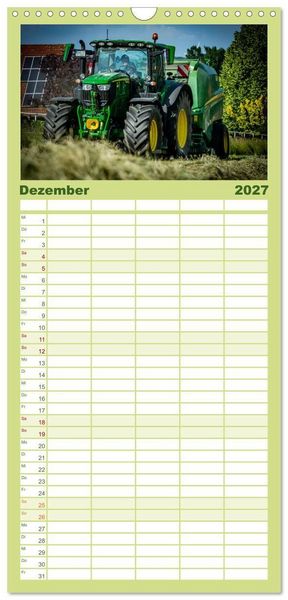 Produktbild: Familienplaner 2027 - Agrartechnik mit 5 Spalten (Wandkalender, 21 x 45 cm) CALVENDO
