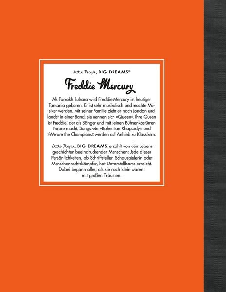 Produktbild: Freddie Mercury &ndash; Little People, BIG DREAMS (Deutsche Ausgabe)