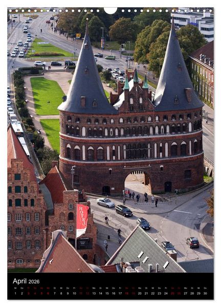 Produktbild: L&uuml;beck - Hansesch&ouml;nheit in Insellage (Wandkalender 2026 DIN A3 hoch), CALVENDO Monatskalender