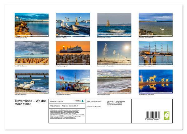 Produktbild: Travem&uuml;nde &ndash; Wo das Meer atmet (Wandkalender 2026 DIN A3 quer), CALVENDO Monatskalender