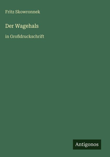 Produktbild: Der Wagehals