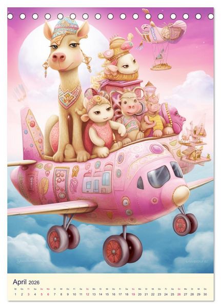 Produktbild: Rosa Traumland. Zauberhafte Wunderwelt (Tischkalender 2026 DIN A5 hoch), CALVENDO Monatskalender