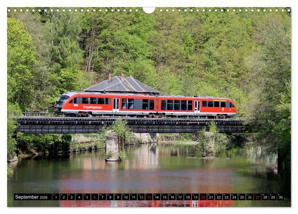 Produktbild: Bahnland Sachsen (Wandkalender 2026 DIN A3 quer), CALVENDO Monatskalender