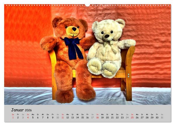 Produktbild: TEDDYB&Auml;R, OH TEDDYB&Auml;R... (hochwertiger Premium Wandkalender 2026 DIN A2 quer), Kunstdruck in Hochglanz