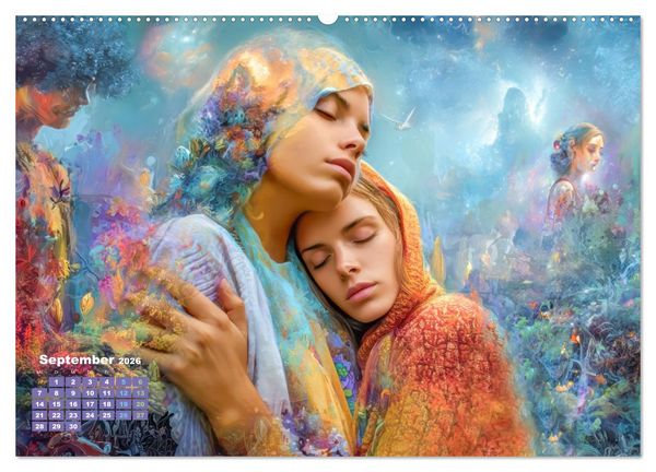 Produktbild: Zeichen der Liebe &ndash; Malerische Fantasiewerke (Wandkalender 2026 DIN A2 quer), CALVENDO Monatskalender
