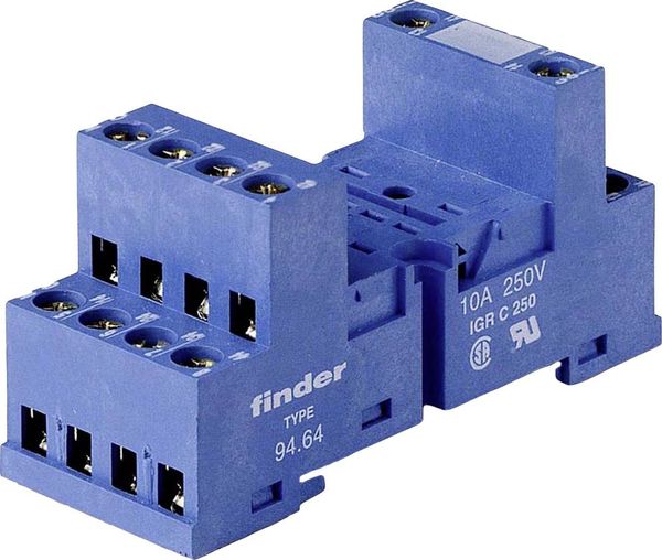 Finder 94.64 Relaissockel (L x B x H) 28 x 27 x 71mm 1St.
