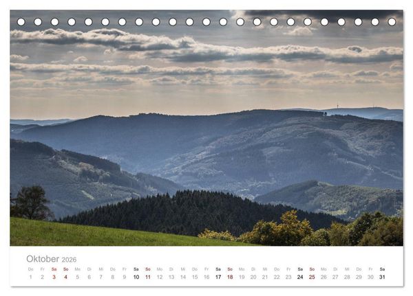 Produktbild: Sauerl&auml;nder Berge (Tischkalender 2026 DIN A5 quer), CALVENDO Monatskalender