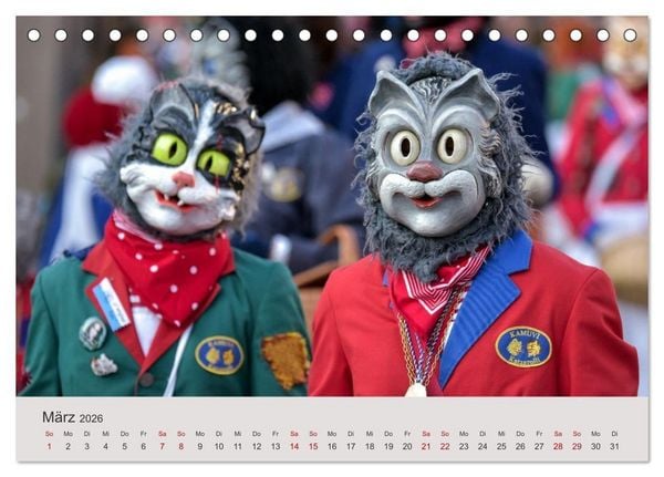 Produktbild: Narri 2026 Bilder der Schw&auml;bisch-Alemannischen Fasnet (Tischkalender 2026 DIN A5 quer), CALVENDO Monatskalender