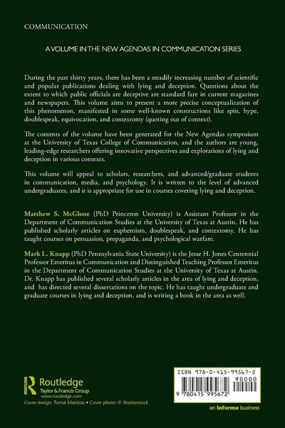 Produktbild: The Interplay of Truth and Deception