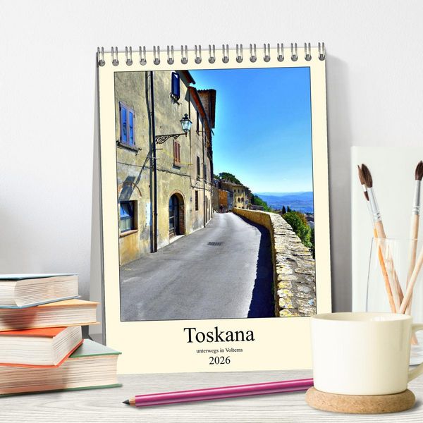 Produktbild: Toskana - Unterwegs in Volterra (Tischkalender 2026 DIN A5 hoch), CALVENDO Monatskalender