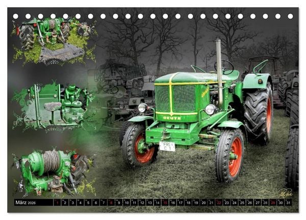Produktbild: Oldtimer - Traktoren (Tischkalender 2026 DIN A5 quer), CALVENDO Monatskalender