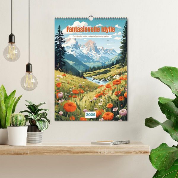 Produktbild: Fantasievolle Idylle (Wandkalender 2026 DIN A3 hoch), CALVENDO Monatskalender