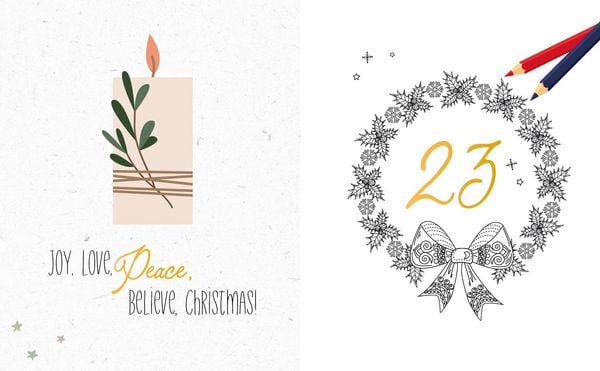 Produktbild: Mein Adventskalender-Buch zum Ausmalen: Colorful Christmas