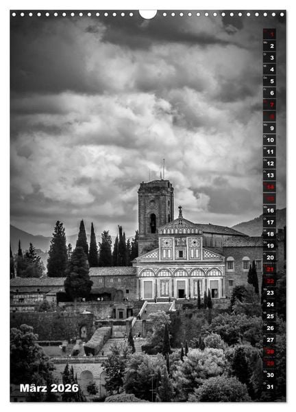 Produktbild: FLORENZ SCHWARZWEI&szlig; (Wandkalender 2026 DIN A3 hoch), CALVENDO Monatskalender
